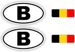 B, Belgische auto sticker set. (309.15), Verzenden