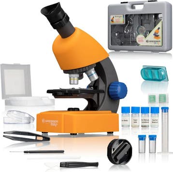 Bresser Junior Microscoop | 40-640x | Laatste Stuk!, Ophalen of Verzenden, Zo goed als nieuw, Ontdekken, Met licht