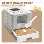 Kattenbak met ruitvormig design, grote opvouwbare kattenbak, Verzenden, Nieuw