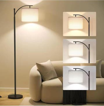 Boogvloerlamp met verstelbare kap – Moderne staande lamp, Verzenden, Nieuw