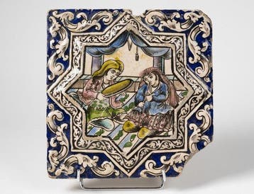 Antiek Tegel - Qajar Period - Antiek - 1850-1900 - Grote