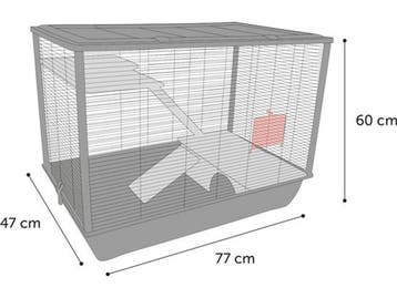 Flamingo Elsa - Hamsterkooi - Ruim met platforms en, Verzenden, Zo goed als nieuw