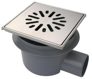 Vloerput | 200 x 200 mm | RVS 304 | horizontale aansluiti..., Verzenden, Nieuw in verpakking