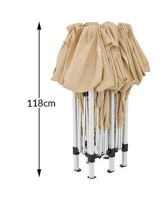 Easy Up - Vouwtent - Paviljoen - Partytent beige 3x6 mtr, Tuin en Terras, Verzenden, Nieuw, 2 meter of meer, Partytent