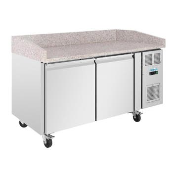 2-deurs Pizza Werkbank | 290L  | RVS |  Granieten Werkbla..., Verzenden, Nieuw in verpakking