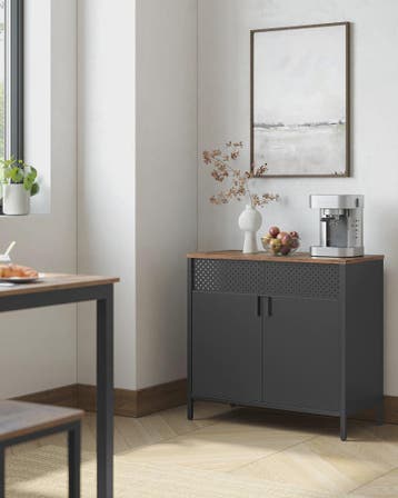 Industriële Sideboard met Dubbele Deuren en Verstelbare Plan, Verzenden, Nieuw