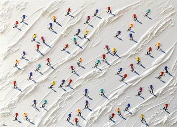 Alicja Ressa Alre - Skiers 3D no.029, Antiek en Kunst