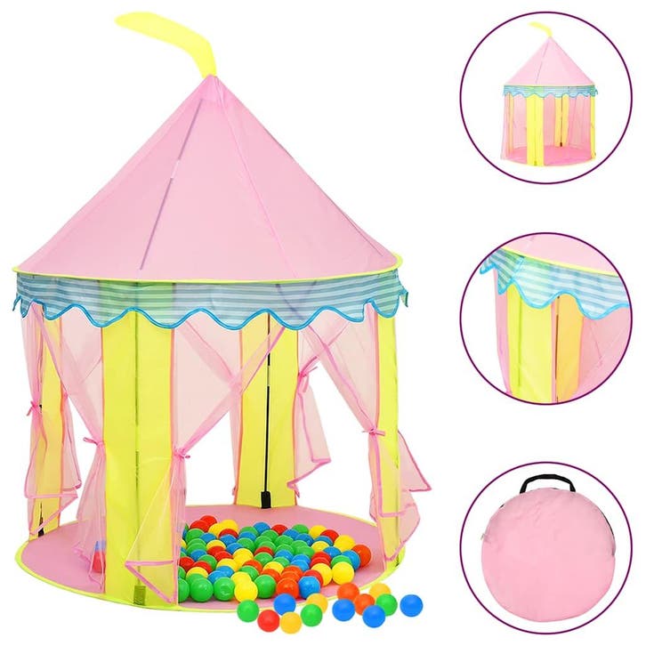 vidaXL Kinderspeeltent met 250 ballen 100x100x127 cm roze, Kinderen en Baby's, Speelgoed | Speeltenten, Nieuw, Verzenden