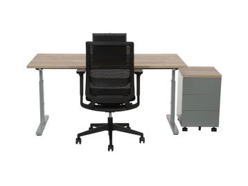 Bureau TUBE grijs-eiken 120x80, Ophalen of Verzenden, Nieuw in verpakking