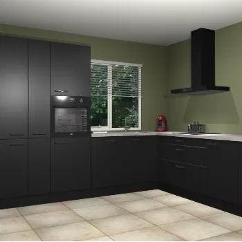 Zwarte keuken India 51440, Huis en Inrichting, Keuken | Complete keukens, Verzenden, Nieuw