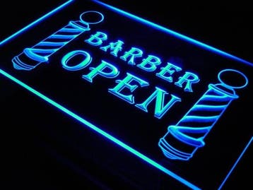 Kapper barber open neon bord lamp LED verlichting reclame li, Verzenden, Nieuw