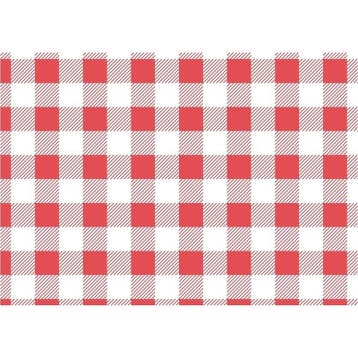 Vetvrij rood gingham papier 25x25cm | 200 stuks Gastronoble, Verzenden, Nieuw in verpakking