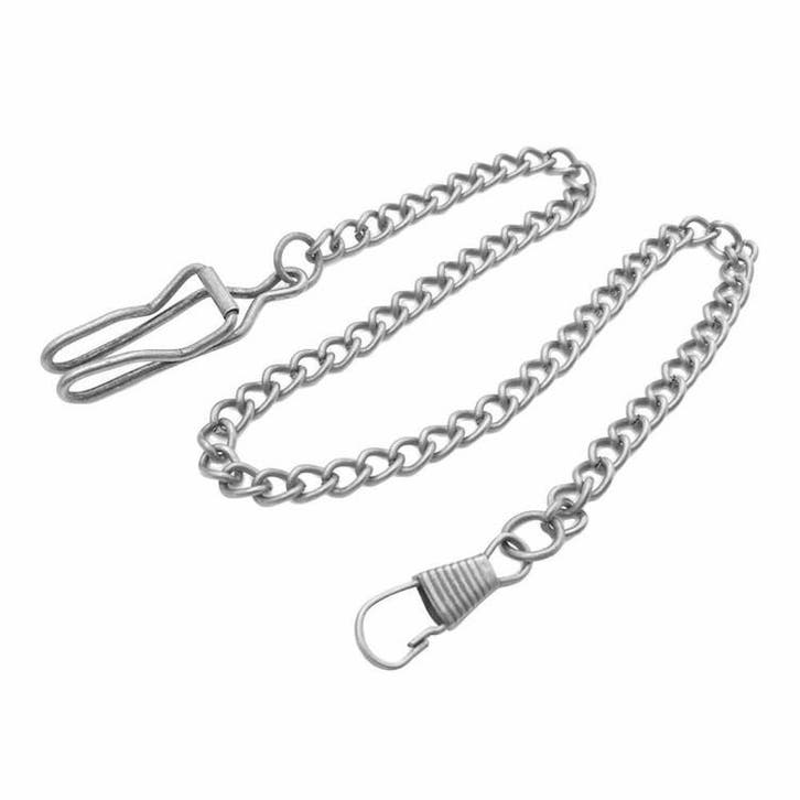 Fako - Zakhorloge Ketting - 35cm - Zilverkleurig, Sieraden, Tassen en Uiterlijk, Horloges | Heren, Verzenden
