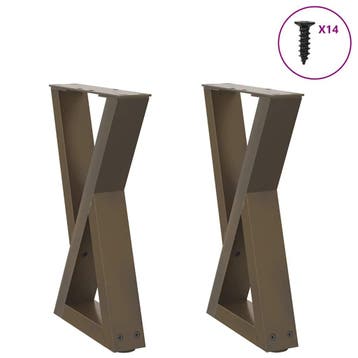 vidaXL Salontafelpoten 2 st 28x(42-43,3) cm staal naturel, Verzenden, Nieuw