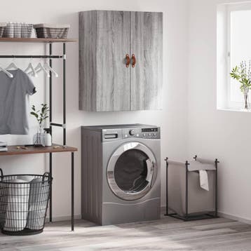vidaXL Wandkast 69,5x34x90 cm grijs sonoma eikenkleurig, Verzenden, Nieuw, 50 tot 100 cm, Minder dan 100 cm