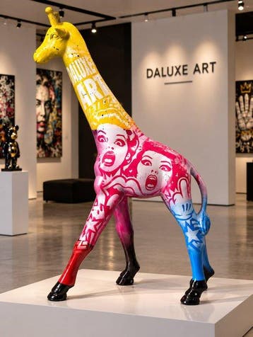 Daluxe Art - 1999 • XL Pop Art Giraffe – 65 cm