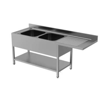 Unninox | 120x70x(h)85 Spoeltafel Met Vaatwasser Ruimte Link, Ophalen of Verzenden, Nieuw in verpakking