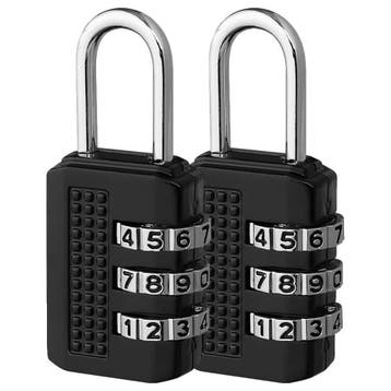 Hangslot cijferslot (2 stuks) - Reisslotjes bagage -, 25 tot 40 cm, Nieuw, Ophalen of Verzenden, Waterdicht