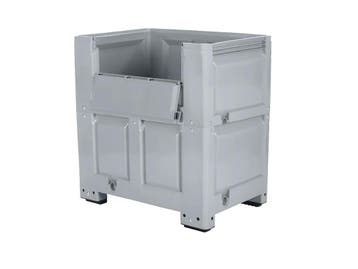 XL kunststof palletbox - 1200 x 800 mm - met klep - op 4, Ophalen of Verzenden, Nieuw