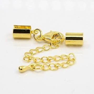 2 x Veterklem met sluiting incl. verlengketting 70mm lang..., Ophalen of Verzenden, Nieuw, Overige typen