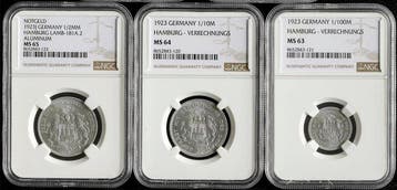 Duitsland, Hamburg 1/2 Million Mark 1923 (MS65) / 1/10