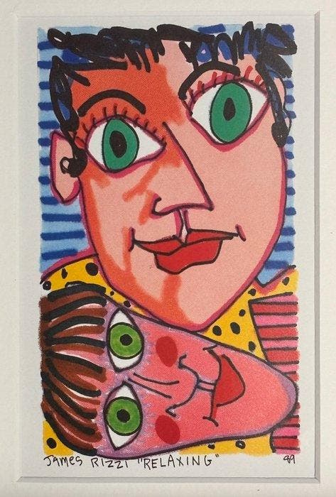 James Rizzi (1950-2011) - Relaxing, Antiek en Kunst, Kunst | Designobjecten
