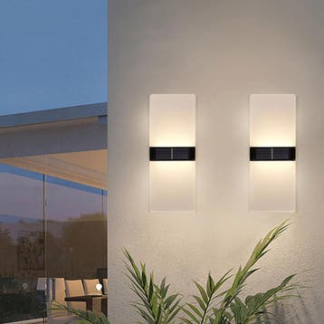 Solar wandlamp Polaris| Warm en helder wit, Zonne-energie, Kunststof, Verzenden, Minder dan 50 watt