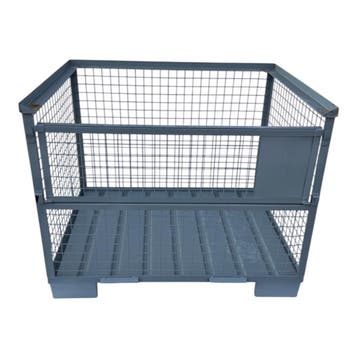 Gitterbox GB016 met stalen bodem & 1 klep nieuw 1240x835x970