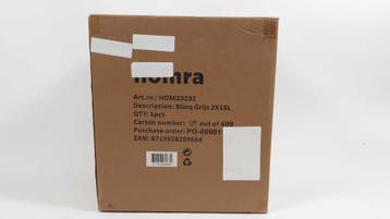 Homra Prullenbak Blinq - 2x15L -, Huis en Inrichting, Woonaccessoires | Prullenbakken, Verzenden, Nieuw