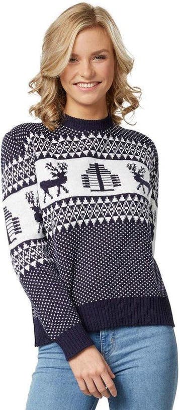 2dekans | dressforfun - Kersttrui Winterwonderland blauw-wit, Ophalen of Verzenden, Zo goed als nieuw