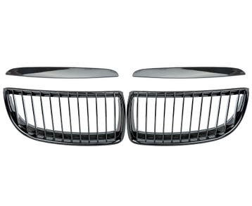 Grill Nieren BMW E90 05-08 Glans Zwart, Ophalen of Verzenden, Nieuw
