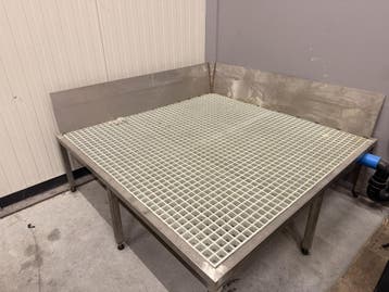 RVS Afspuitbak / Wasplaats 158,5 x 158,5 cm – Industriële kw, Zakelijke goederen, Machines en Bouw | Overig, Ophalen of Verzenden