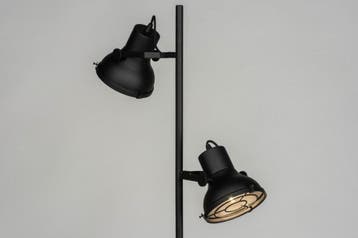 Rietveld Vloerlampen - Zwart - Metaal, Huis en Inrichting, Lampen | Vloerlampen, Verzenden, Nieuw