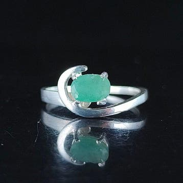 Smaragd - Zilver - Ring - Onvoorwaardelijke liefde
