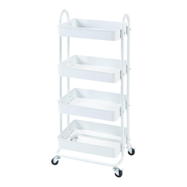 Keukentrolley Pyhäntä met 4 manden 103,5x46x35 cm wit [en.ca, Zakelijke goederen, Horeca | Overige, Verzenden