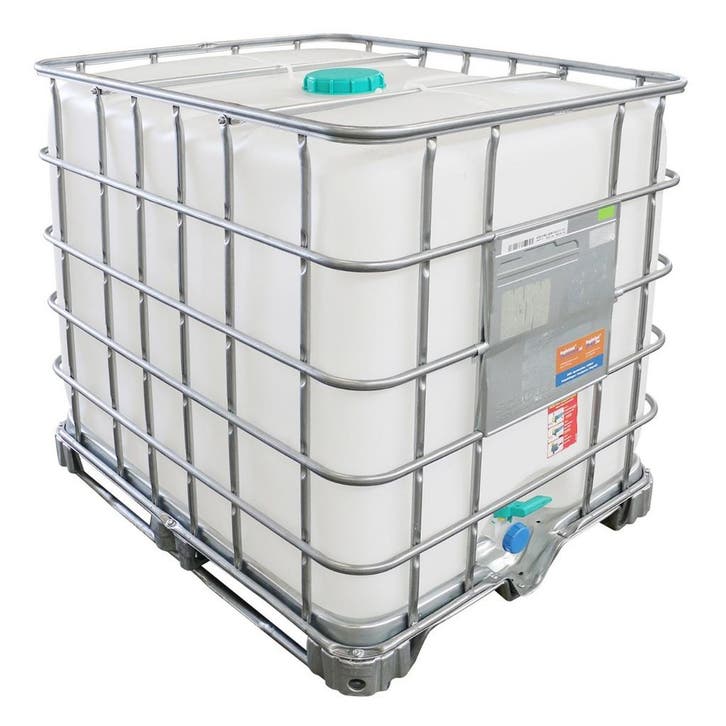 IBC Container A-keus Gereinigd 1000 liter - Stalen Onderstel, Zakelijke goederen, Kantoor en Winkelinrichting | Magazijn, Stelling en Opslag