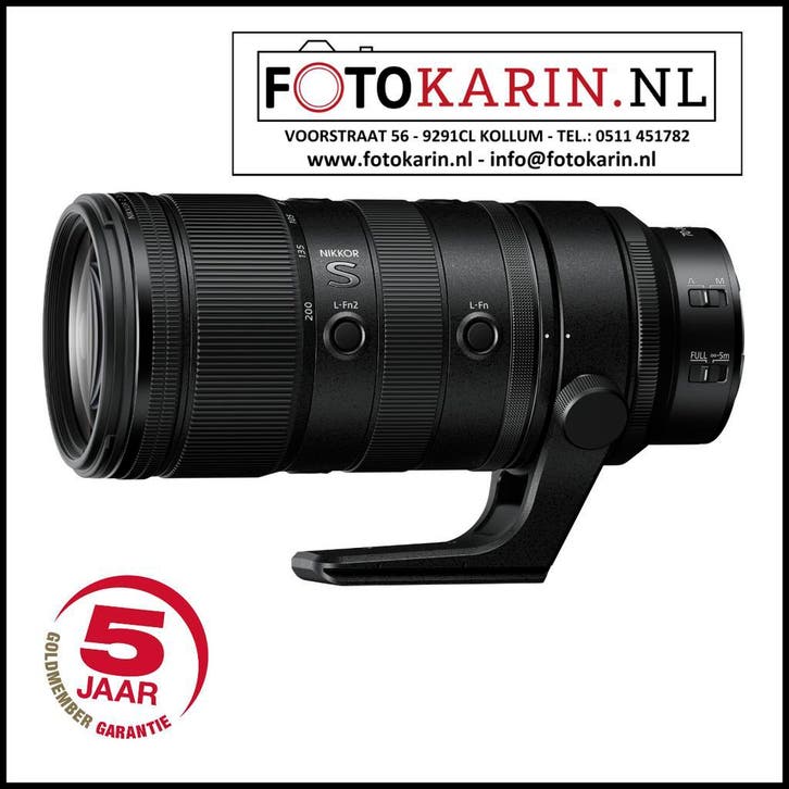 Nikon Z 70-200mm f/2.8 S VR II nieuw | Foto Karin Kollum, Audio, Tv en Foto, Fotografie | Lenzen en Objectieven, Zoom, Nieuw, Telelens