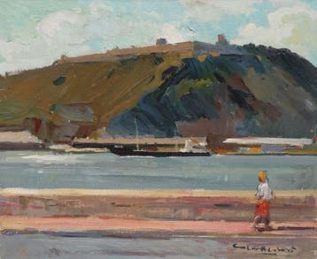 Antoni Sala Herrero (1927-2012) - Marina con Montjuich de