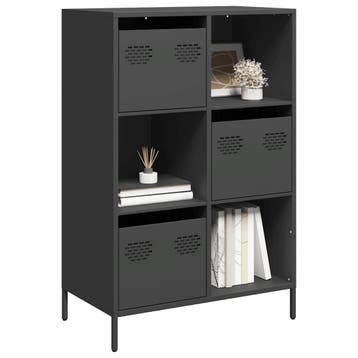 vidaXL buffetkast 68x39x103,5 cm staal zwart, Verzenden, Nieuw, Metaal