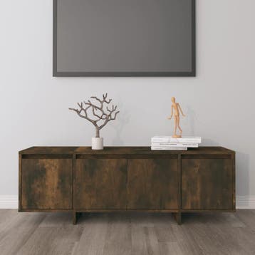 vidaXL Tv-meubel 120x30x40,5 cm bewerkt hout gerookt, Huis en Inrichting, Kasten | Televisiemeubels, 100 tot 150 cm, Verzenden