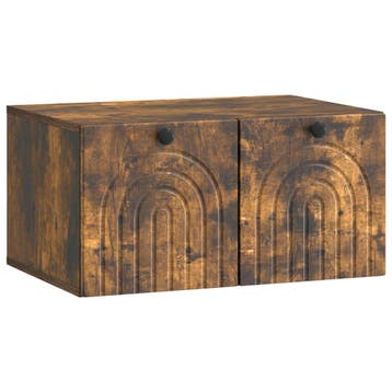 vidaXL Wandbeugel TV-kast Gerookt eiken 59,5 x 41 x 30 cm, Huis en Inrichting, Kasten | Televisiemeubels, Minder dan 50 cm, Verzenden