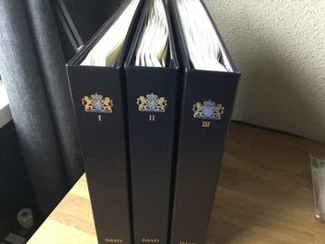 Nederland - Davo de luxe albums 1-2-3 + 717 postfrisse, Postzegels en Munten, Gestempeld