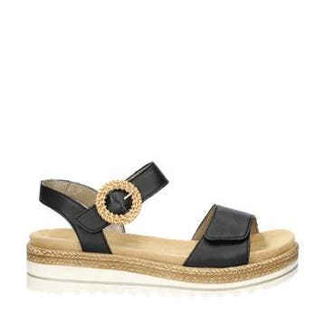 Remonte sandalen voor dames in het Zwart, Verzenden, Zwart, Sandalen of Muiltjes, Nieuw