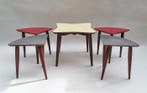 Bakker&Steyger - Set bijzettafels - Hout , Formica - Set van