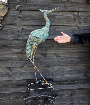 Beeld, XL Garden Stork 83cm - metal - 83 cm - Metaal - 2026