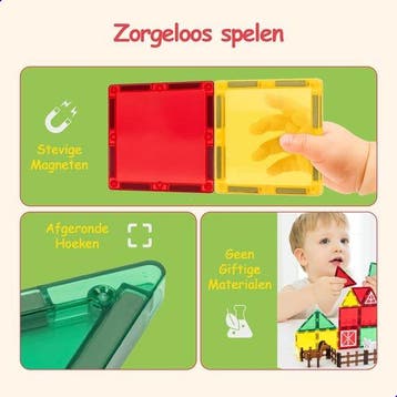 Magnetic Tiles - Speelgoed - 80 Stuks - Boerderij - Magnetis, Verzenden, Zo goed als nieuw
