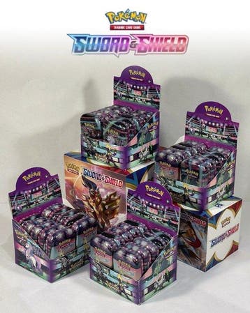 Pokémon Box - 40x Galar Power Mini Tin Empty - Sword &, Nieuw