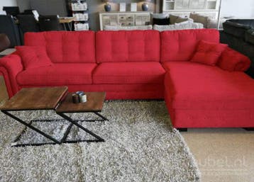 Loungebank Groenveld - loungebanken - Rood, Nieuw, Stof