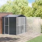 vidaXL Vogelkooi Antraciet 425 x 304 x 247 cm Gegalvaniseerd, Verzenden, Nieuw
