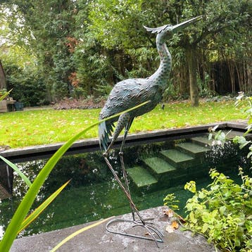 sculptuur, Prachtige reiger - 81.5 cm - IJzer